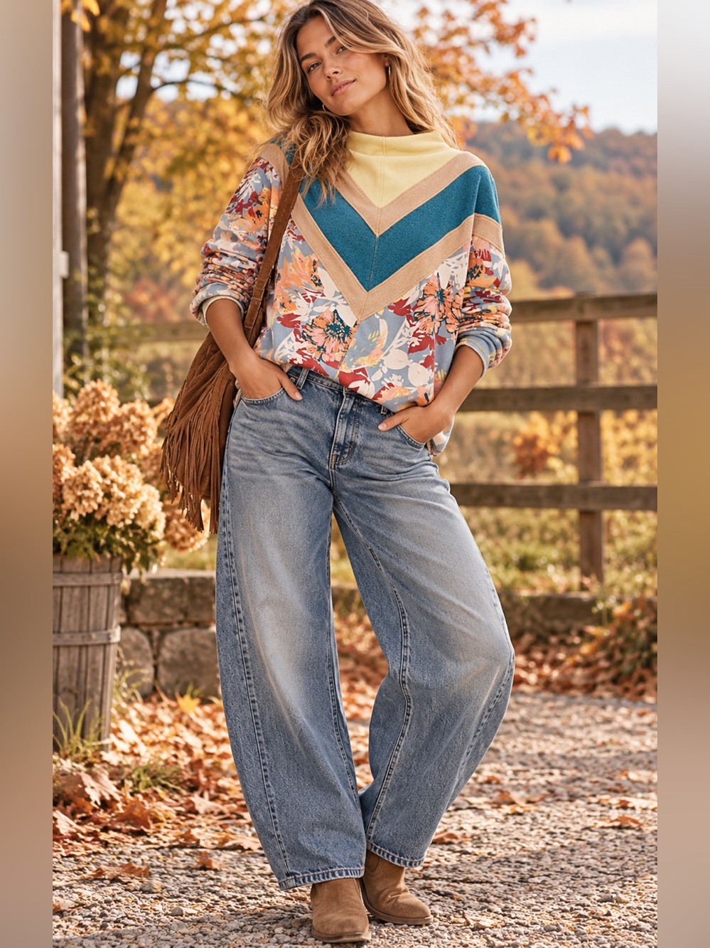 Free People XS Oversized Che Pullover